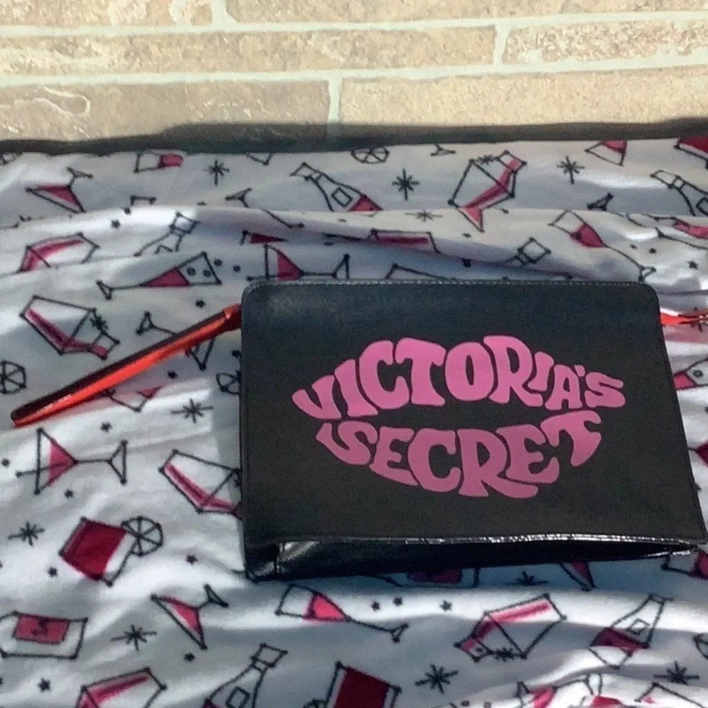 Victoria’s Secret NEW - faux Leather Make up bag “ Just add Lipstick “